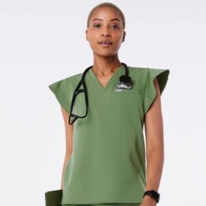 Figs Green Women's Top